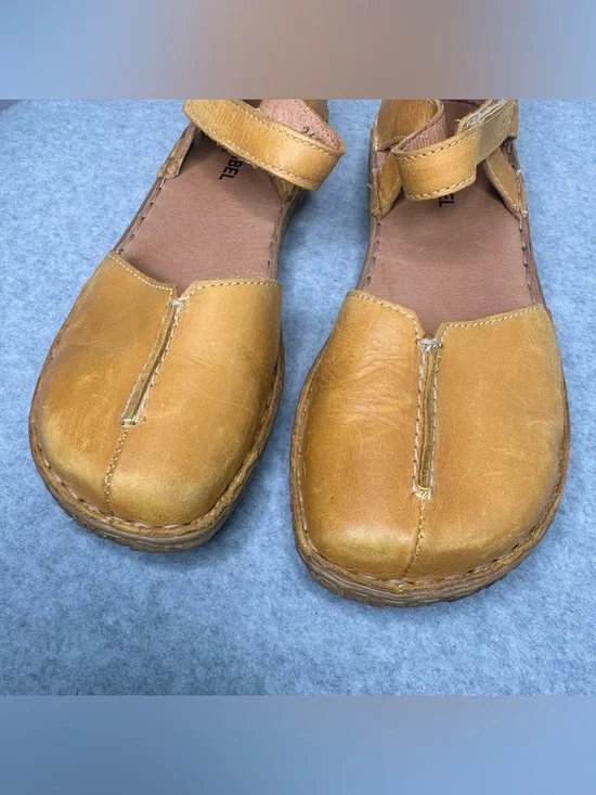 Josef Seibel Rosalie 42 Leather Sandals in Color Mango Floral Sole Women Size 41 - Picture 3 of 10